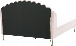 Beliani Łóżko welurowe 160 x 200 cm szare AMBILLOU 4