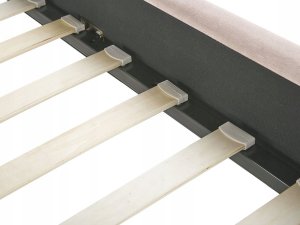 Beliani Łóżko welurowe 160 x 200 cm szare AMBILLOU 6