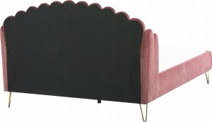 Beliani Łóżko welurowe 180 x 200 cm różowe AMBILLOU 7