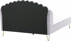 Beliani Łóżko welurowe 180 x 200 cm szare AMBILLOU 4