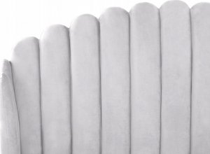 Beliani Łóżko welurowe 180 x 200 cm szare AMBILLOU 5