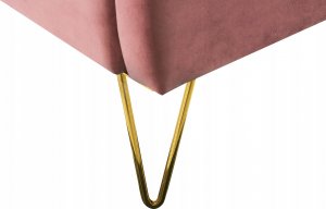 Beliani Łóżko welurowe 140 x 200 cm różowe AMBILLOU 9