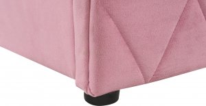 Beliani Łóżko z pojemnikiem welurowe 160 x 200 cm różowe ROCHEFORT 13