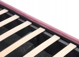 Beliani Łóżko z pojemnikiem welurowe 160 x 200 cm różowe ROCHEFORT 6