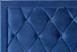 Beliani Łóżko z szufladami welurowe 180 x 200 cm niebieskie LIEVIN 10