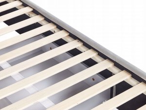 Beliani Łóżko z szufladami welurowe 160 x 200 cm jasnoszare LIEVIN 9