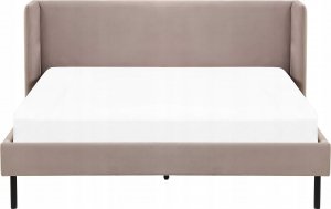 Beliani Łóżko welurowe 160 x 200 cm beżowoszare ARETTE 6