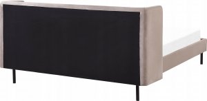 Beliani Łóżko welurowe 160 x 200 cm beżowoszare ARETTE 7
