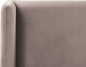 Beliani Łóżko welurowe 160 x 200 cm beżowoszare ARETTE 8