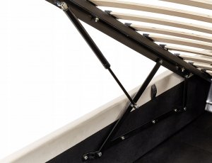 Beliani Łóżko z pojemnikiem welurowe 140 x 200 cm jasnobeżowe BOUSSE 9