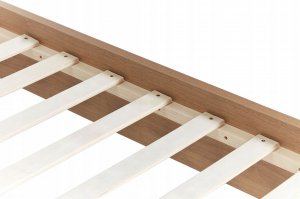 Beliani Łóżko tapicerowane 140 x 200 cm białe MILLAY 8