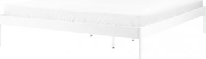 Beliani Łóżko metalowe 180 x 200 cm białe VAURS 8
