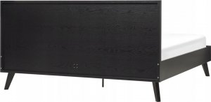 Beliani Łóżko rattanowe 180 x 200 cm czarne MONPAZIER 4