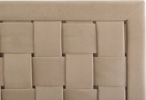 Beliani Łóżko welurowe 140 x 200 cm beżowoszare LIMOUX 4