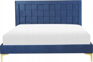 Beliani Łóżko welurowe 140 x 200 cm granatowe LIMOUX 3