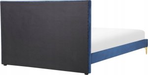Beliani Łóżko welurowe 140 x 200 cm granatowe LIMOUX 4