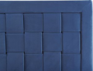 Beliani Łóżko welurowe 140 x 200 cm granatowe LIMOUX 5