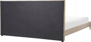 Beliani Łóżko welurowe 180 x 200 cm beżowoszare LIMOUX 4