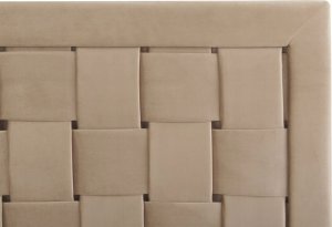 Beliani Łóżko welurowe 180 x 200 cm beżowoszare LIMOUX 5