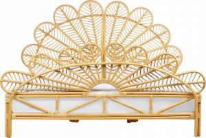 Beliani Łóżko paw rattanowe 180 x 200 cm jasne drewno FLORENTINE 5