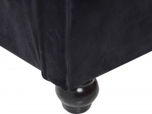 Beliani Łóżko wodne welurowe 180 x 200 cm czarne AVALLON 13