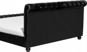 Beliani Łóżko wodne welurowe 180 x 200 cm czarne AVALLON 7
