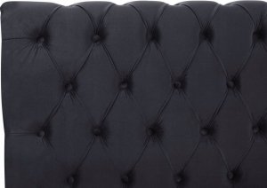 Beliani Łóżko wodne welurowe 180 x 200 cm czarne AVALLON 8