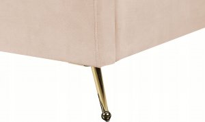 Beliani Łóżko welurowe 160 x 200 cm z portem USB beżowe MIRIBEL 12