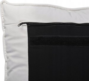 Beliani Łóżko z pojemnikiem welurowe 160 x 200 cm złamana biel BAJONNA 12