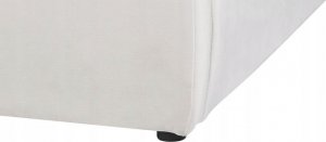 Beliani Łóżko z pojemnikiem welurowe 160 x 200 cm złamana biel BAJONNA 14