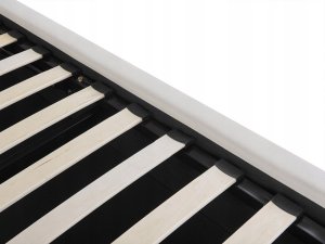 Beliani Łóżko z pojemnikiem welurowe 160 x 200 cm złamana biel BAJONNA 6