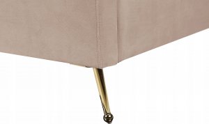 Beliani Łóżko welurowe 180 x 200 cm z portem USB beżowoszare MIRIBEL 13