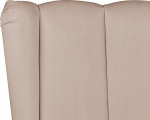 Beliani Łóżko welurowe 180 x 200 cm z portem USB beżowoszare MIRIBEL 5