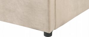 Beliani Łóżko z pojemnikiem welurowe 180 x 200 cm beżowoszare LAVAUR 13