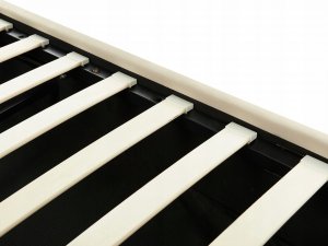 Beliani Łóżko z pojemnikiem welurowe 180 x 200 cm beżowoszare LAVAUR 7