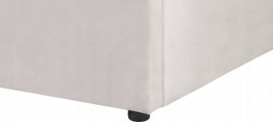 Beliani Łóżko z pojemnikiem welurowe 160 x 200 cm złamana biel LAVAUR 11