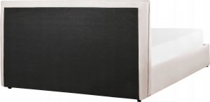 Beliani Łóżko z pojemnikiem welurowe 160 x 200 cm złamana biel LAVAUR 8