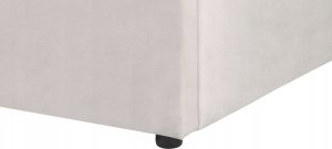 Beliani Łóżko z pojemnikiem welurowe 180 x 200 cm złamana biel LAVAUR 11