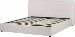 Beliani Łóżko z pojemnikiem welurowe 180 x 200 cm złamana biel LAVAUR 7