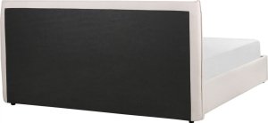 Beliani Łóżko z pojemnikiem welurowe 180 x 200 cm złamana biel LAVAUR 8