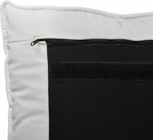 Beliani Łóżko z pojemnikiem welurowe 180 x 200 cm złamana biel BAJONNA 11