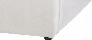 Beliani Łóżko z pojemnikiem welurowe 180 x 200 cm złamana biel BAJONNA 13