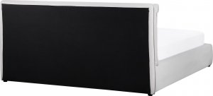 Beliani Łóżko z pojemnikiem welurowe 180 x 200 cm złamana biel BAJONNA 8