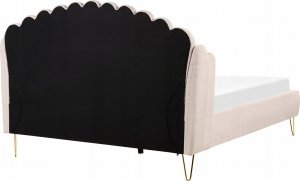 Beliani Łóżko tapicerowane 160 x 200 cm beżowe AMBILLOU 3