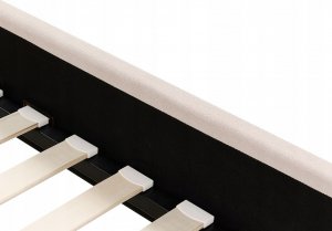 Beliani Łóżko tapicerowane 160 x 200 cm beżowe AMBILLOU 5