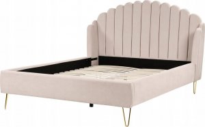 Beliani Łóżko tapicerowane 160 x 200 cm beżowe AMBILLOU 7