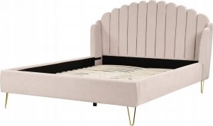 Beliani Łóżko tapicerowane 180 x 200 cm beżowe AMBILLOU 7