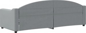 vidaXL vidaXL Łóżko dzienne, jasnoszare, 80x200 cm, obite tkaniną 5
