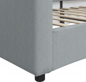 vidaXL vidaXL Łóżko dzienne, jasnoszare, 80x200 cm, obite tkaniną 6