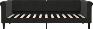 vidaXL vidaXL Łóżko dzienne, czarne, 90x200 cm, obite aksamitem 3